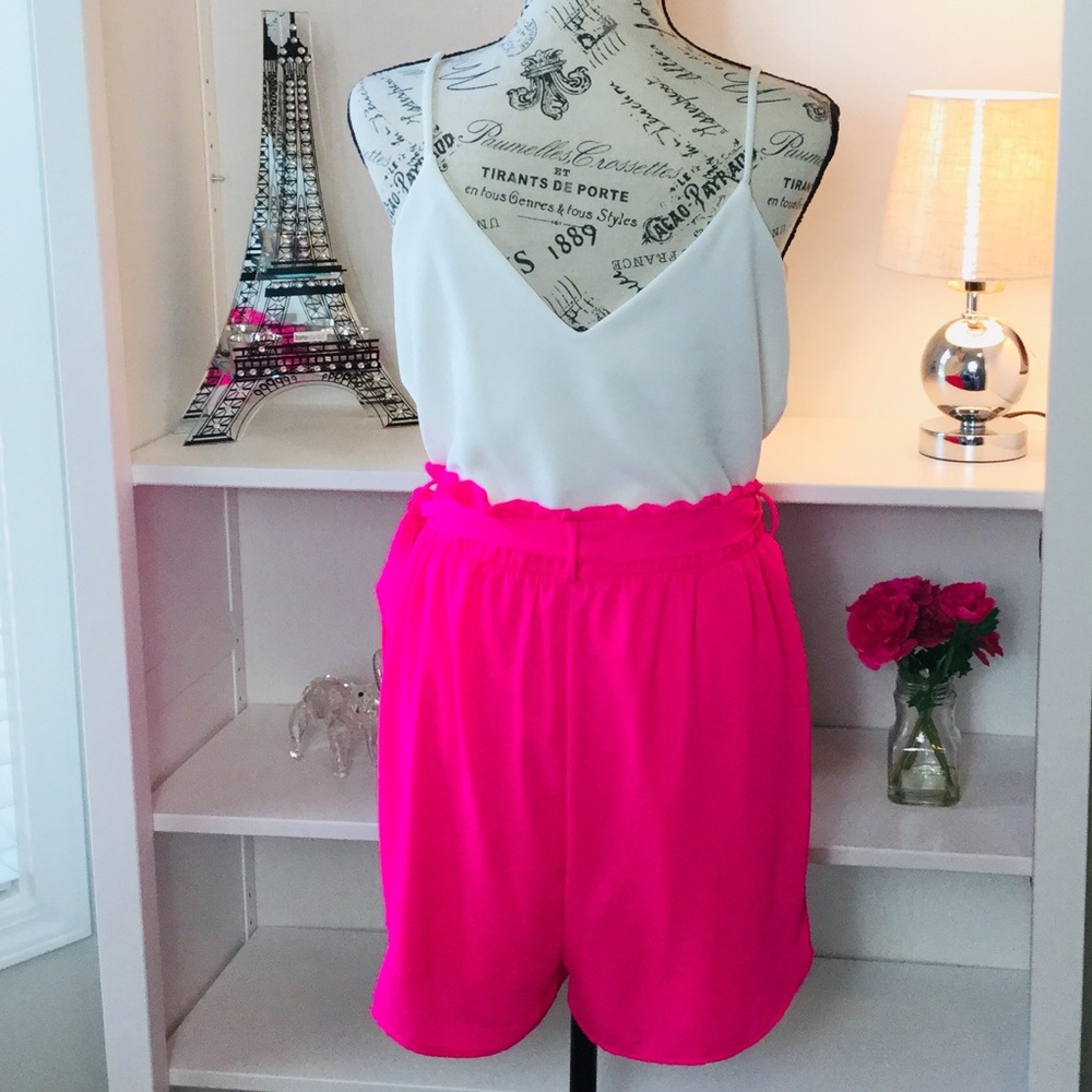 BRAND NEW ROMPER! 🌟 Pink/White Spaghetti Straps - Picture 3 of 6